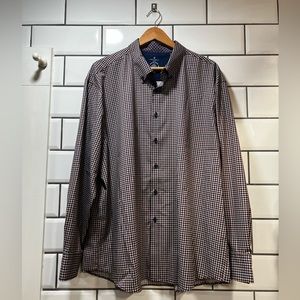 Construct Houndstooth No Iron Long Sleeve Dress Shirt